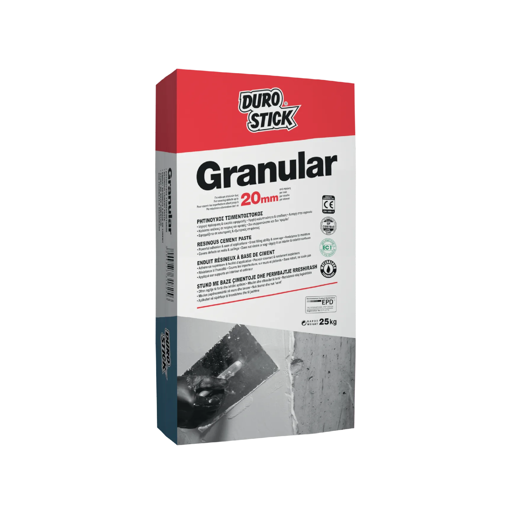 ΣΤΟΚΟΣ ΣΠΑΤΟΥΛΑΡΙΣΜΑΤΟΣ GRANULAR 5kg DUROSTICK